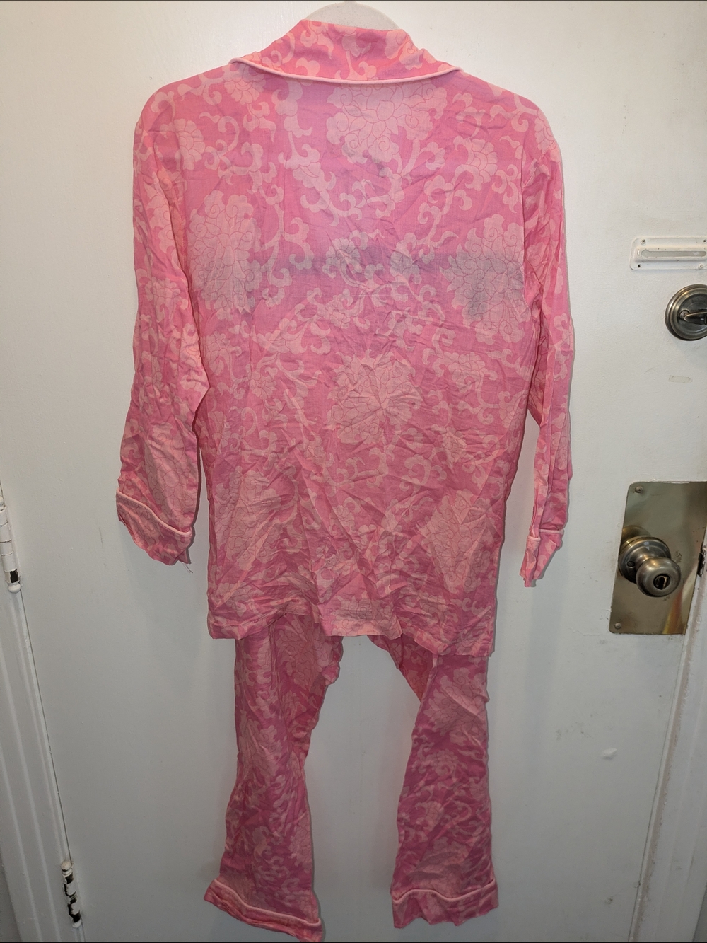 Vintage Y2K BedHead Pink Floral Pajama Set Small Made in USA Soft Loungewear - Picture 4 of 9